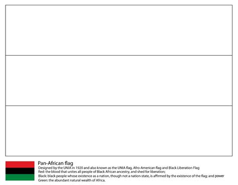 Pan African Flag - Coloring Pages