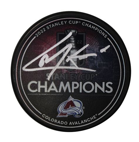 Cale Makar Signed Avalanche 2022 Stanley Cup Champions Puck Beckett ...