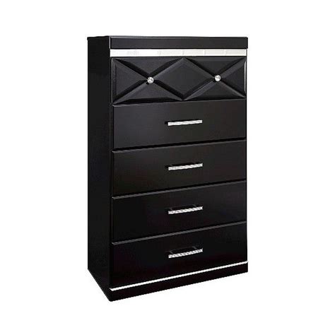 Chest: Fancee Five Drawer Chest - Black - Signature Design by Ashley ...