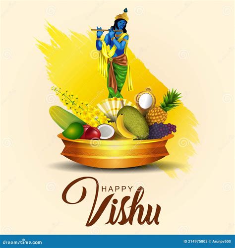 Happy Vishu Greetings. April 14 Kerala Festival With Vishu Kani, Vishu Flower Fruits And ...