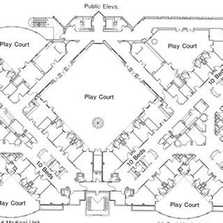 4: Floor plan of Bronson Methodist Hospital, Kalamazoo, Michigan.... | Download Scientific Diagram