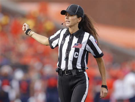 Who is the female college football referee working Ohio State-Penn State?