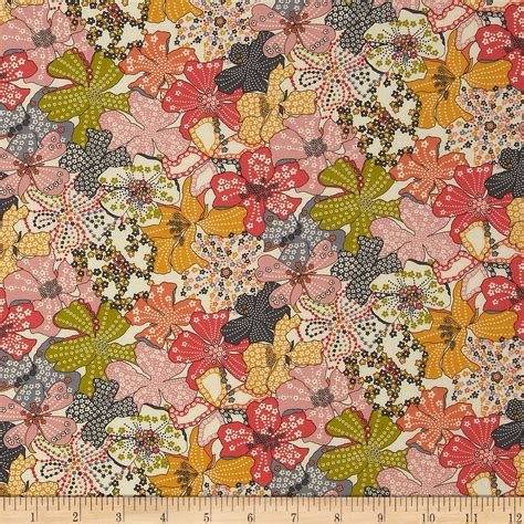 Liberty of London Classic Tana Lawn Wild Flowers Mauvey Cream/Pink Fabric By The Yard | Liberty ...