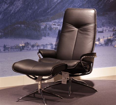 Stressless City High Back Paloma Clementine Leather Recliner Chair by Ekornes