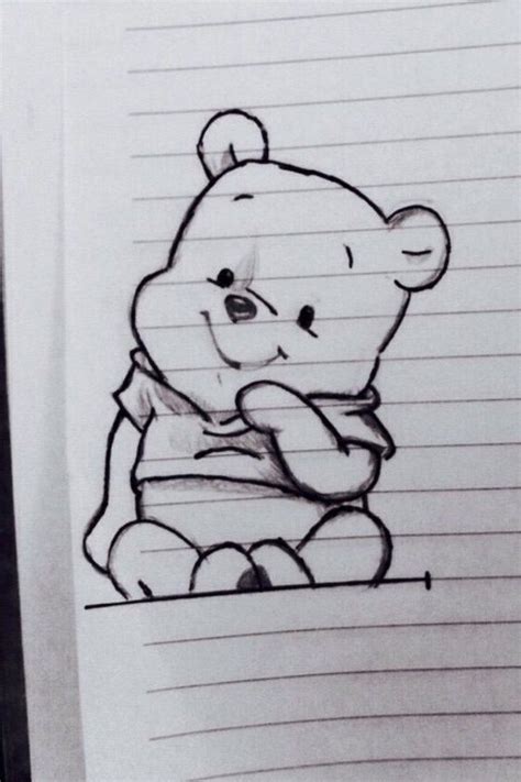 disney-inspired-winnie-the-pooh-drawing-on-white-notebook-things-to ...