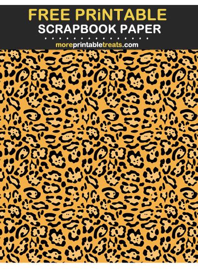 Marigold Leopard Print Scrapbook Paper