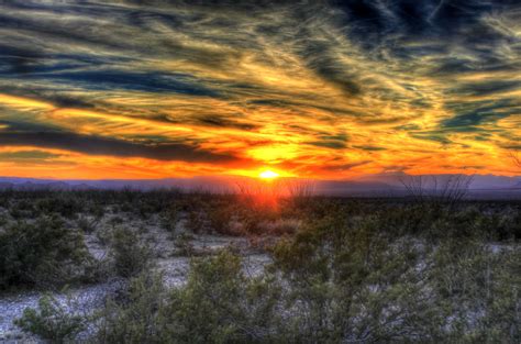 Bright Sunset colors at Big Bend National Park, Texas image - Free ...