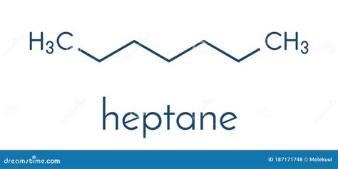 Heptane N-heptane Alkane Molecule. Skeletal Formula. Stock Photo ...