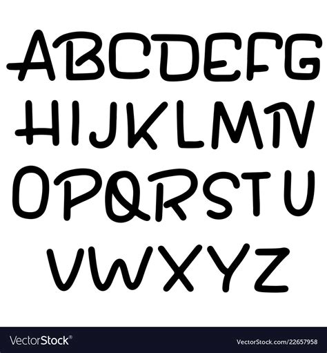 Simple alphabet modern font Royalty Free Vector Image