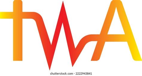 Twa Logo Vector Design Red Yellow Stock Vector (Royalty Free) 2222943841 | Shutterstock