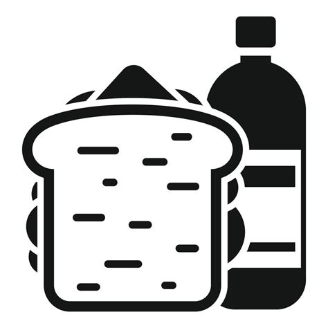 Home school lunch icon simple vector. Dinner food 14861655 Vector Art ...