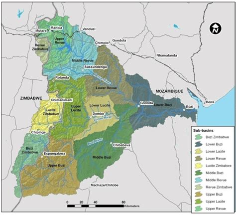 6: Búzi River Basin divided into eleven sub-basins (SWECO, 2011a) | Download Scientific Diagram