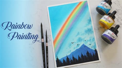 Rainbow Watercolor Painting | Easy Watercolor Tutorial - YouTube