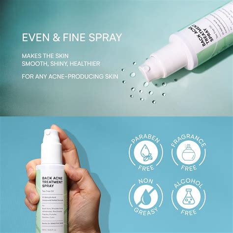 Acne Treatment, Back Acne Spray, 2% Salicylic Acid Spray with Herbal Formula, Body Acne ...