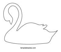 Swan Template: A Printable Outline for All Your Crafting Needs