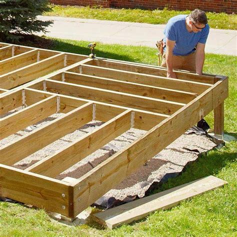 Add the final joist to each deck quadrant. #deckbuildingdiy | Diy deck, Building a floating deck ...