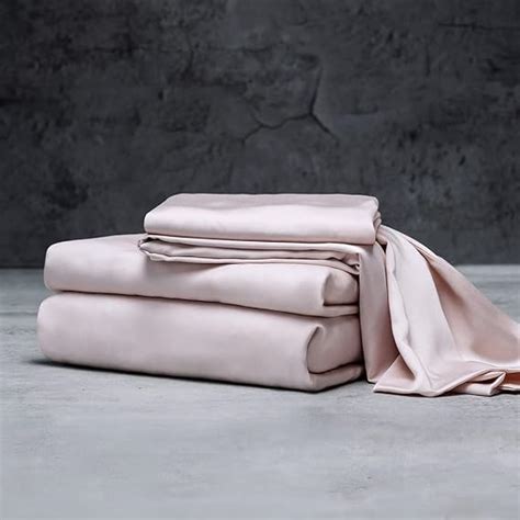 LUXOME Luxury Sheet Set | 100% Viscose from Bamboo | King Size - Blush | Deep Pockets | 4-Piece ...