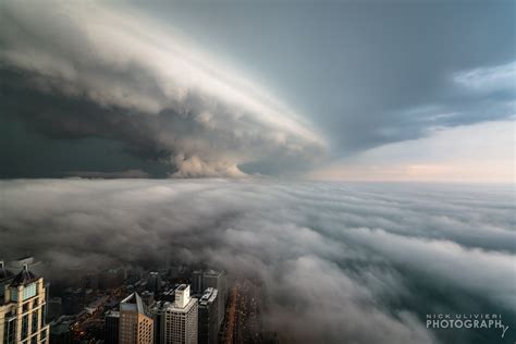 Skyscraper-scraping shelf cloud - Nick Ulivieri Photography