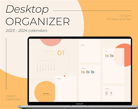 Desktop Wallpaper Organizer for Mac and PC Digital Download Desktop Organizer Modern Desktop ...