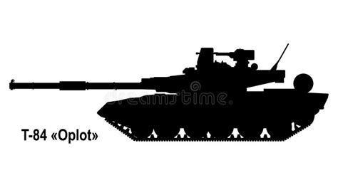 Battle Tank T-84 Oplot. Tank Icon. Tank Silhouette Isolated Stock Vector - Illustration of ...