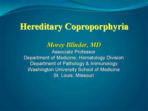 Coproporphyria, Hereditary