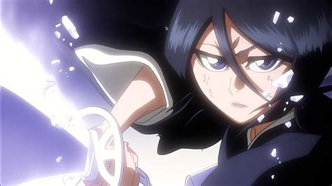 BLEACH「千年血戦篇」 Rukia make the rebellion Zanpakuto enveloped by a torrent of snow using her Shikai ...