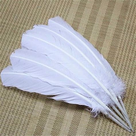 wholesale 50pcs goose feathers white 10 12" (25 30cm) geese feathers ...