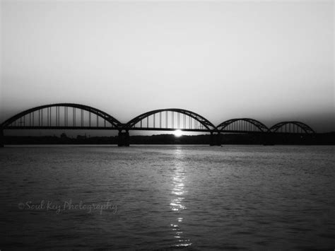 Quad Cities Bridges Centennial Bridge Black and White