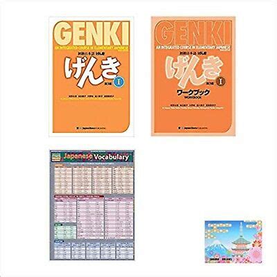 GENKI 1 Third Edition Textbook And Workbook , Japanese Vocabulary 3 Books Bun... | eBay