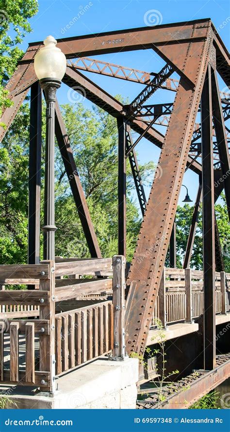 Historic Trestle Train Bridge Stock Photo - Image of rush, register ...