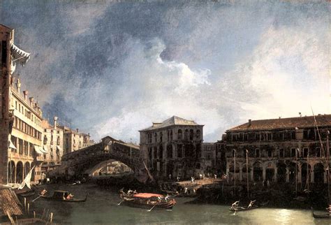 Museum Art Reproductions The Grand Canal near the Ponte di Rialto, 1725 ...