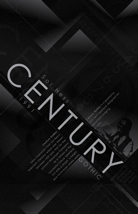 Century Gothic Typography Poster on Behance