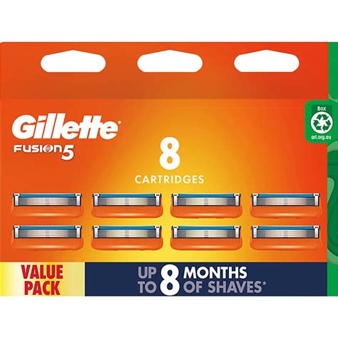 Gillette Fusion 5 Manual Mens Razor Blades 8 Pack | Woolworths