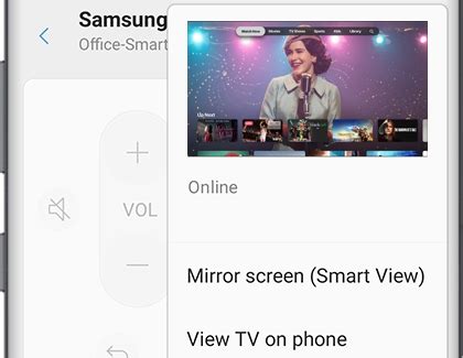 Screen mirroring to your Samsung TV