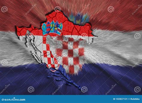 Croatian Map stock illustration. Illustration of modern - 102837131