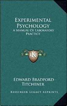 Experimental Psychology: A Manual of Laboratory Practice: Amazon.co.uk ...