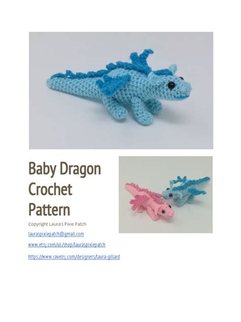 Baby Dragon Crochet Pattern | PDF