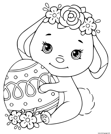 Printable Easter Bunny Coloring Page