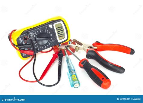 Electrician tools stock image. Image of electricity, adhesive - 33946311