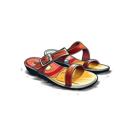 Premium AI Image | flat color sandals logo vector