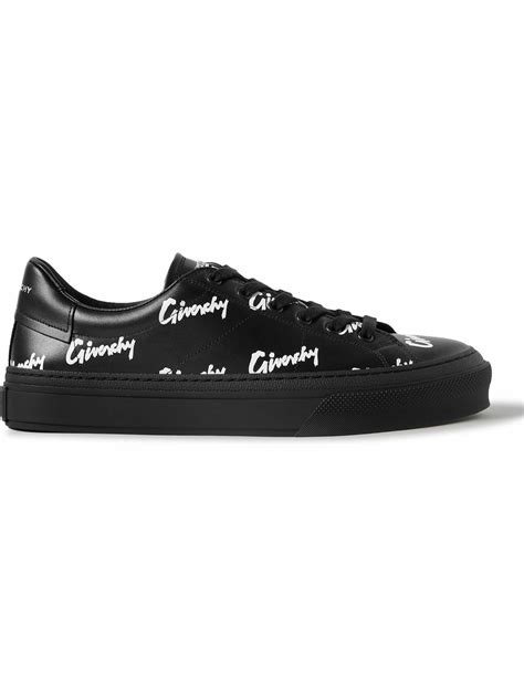 Givenchy - City Sport Logo-Print Leather Sneakers - Black Givenchy