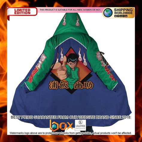 BEST Yusuke Urameshi Ghost Fighter Hooded Cloak Coat - Boxbox Branding-Luxury t-shirts online in USA