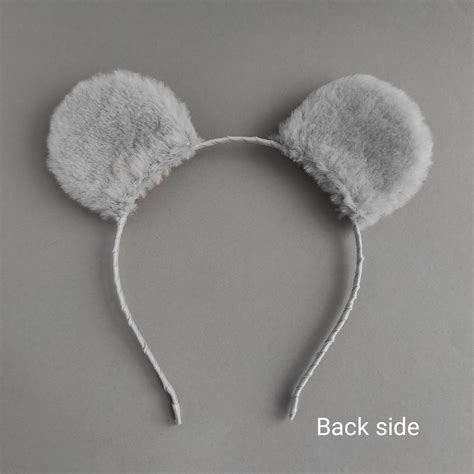 Gray Mouse Ears Headband for Girls - Etsy