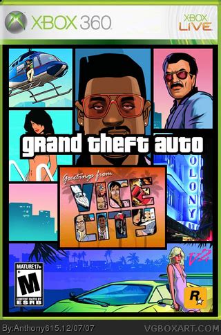 Grand Theft Auto Vice City Xbox 360 Box Art Cover by Anthony615