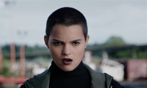 Negasonic Teenage Warhead played by Brianna Hildebrand; Deadpool 2016 Ellie Phimister, Brianna ...