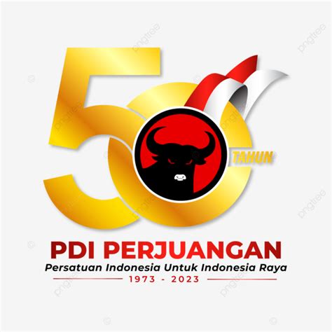 Pdip 2023 50th Anniversary, Pdips 50th Birthday, Birthday Pdip 2023, Hut Pdip 2023 Logo PNG and ...