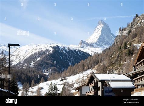 View of the Matterhorn from Zermatt, Switzerland Stock Photo - Alamy