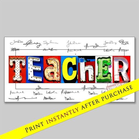 Teacher Gift Ideas. Printable Digital Download. DIY Custom | Etsy