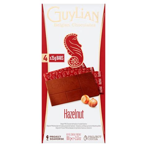 Guylian Belgian Chocolates Hazelnut Bars 4 x 25g (100g)