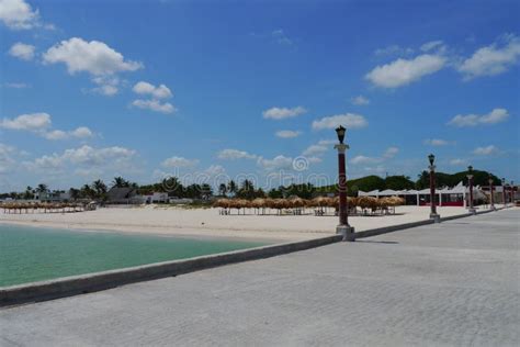 Beach and Ocean Panoramic Sisal Mexico Stock Image - Image of blue, relaxing: 73276147